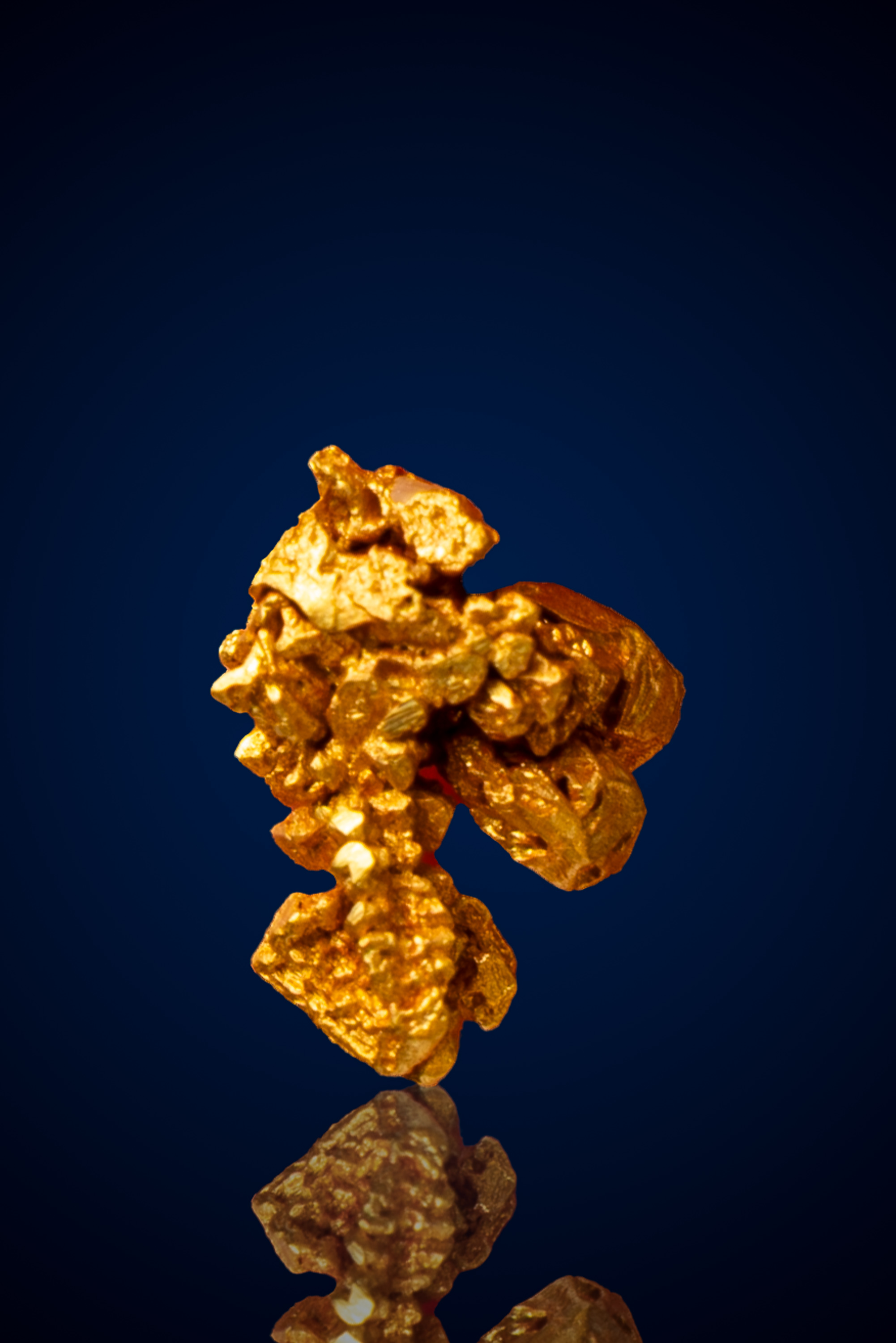 (image for) Spiny, Gleaming Natural Gold Crystal Nugget - Georgetown, Australia - 1.23 grams